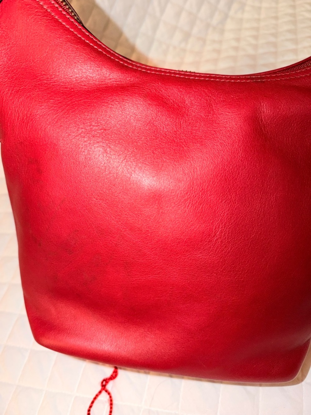Coach Red Leather Shoulder hobo Vintage - Picture 15 of 16